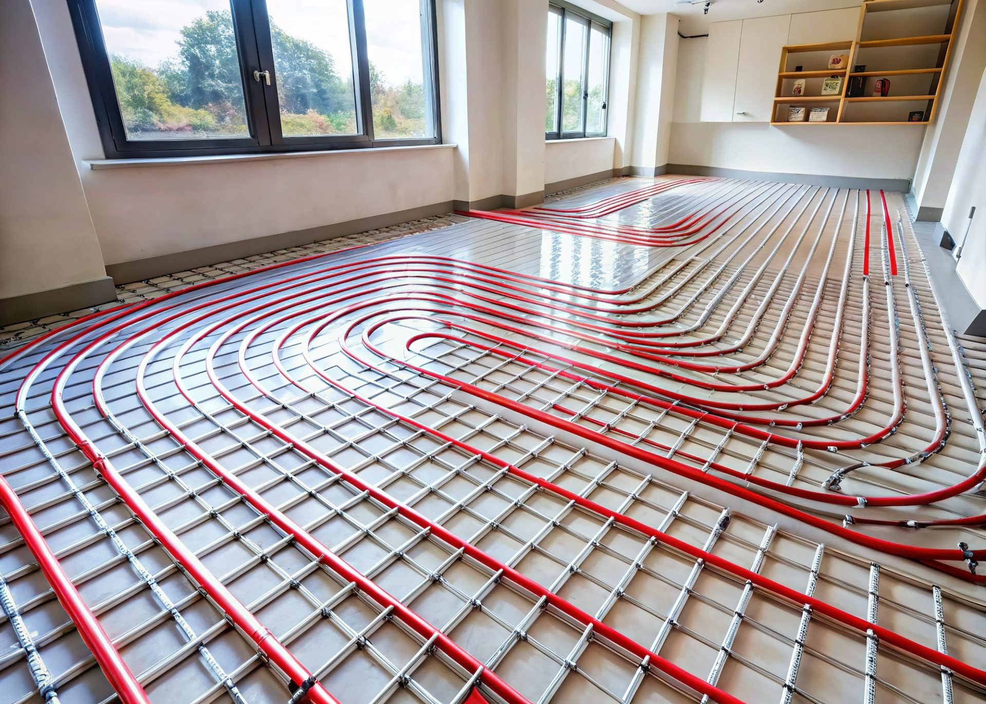 Radiant heating installed in residential home, can be done by PBK HVAC and Mechanical